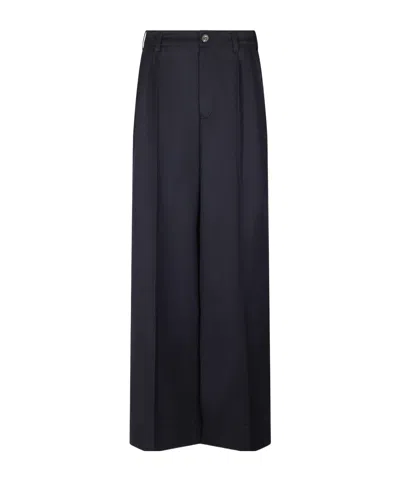Soeur Wide-leg Trousers With Pleated Front In Blue