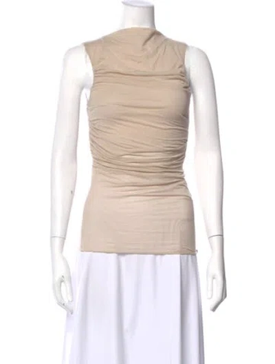 Pre-owned Soeur Turtleneck Sleeveless Top In Neutral