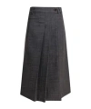 Soeur High-waisted Midi Skirt Featuring Pockets In Black
