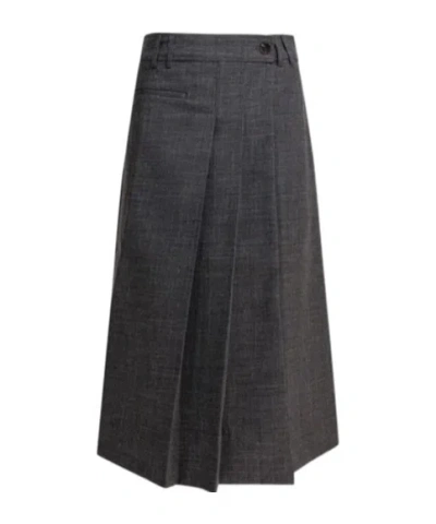 SOEUR VARNA PLEATED MIDI SKIRT