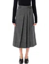 Soeur High-waisted Midi Skirt Featuring Pockets In Gray