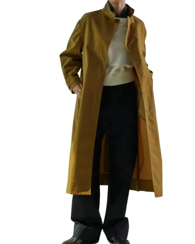 Soeur Vigo Trench Coat In Bronze In Yellow