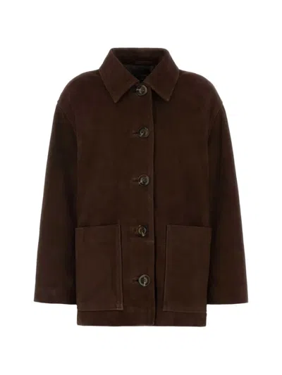 Soeur Vincenzo Suede Jacket In Brown