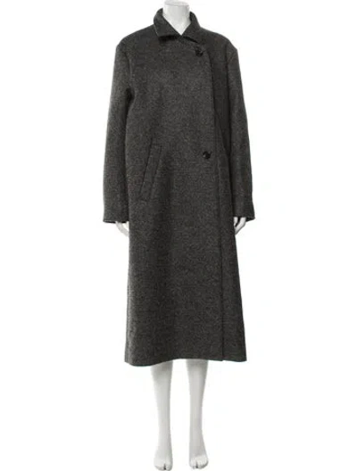 Pre-owned Soeur Virgin Wool Trench Coat In Gray