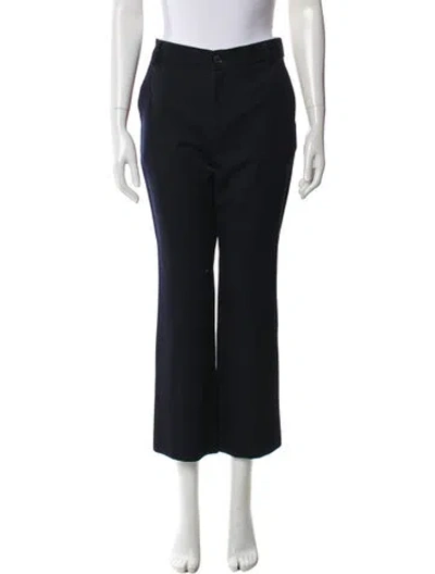 Pre-owned Soeur Virgin Wool Wide Leg Pants In Blue