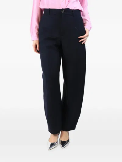 Pre-owned Soeur Virgin-wool Trousers In Blue