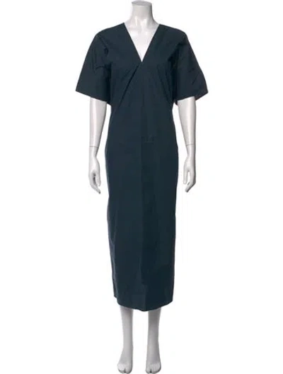 Pre-owned Soeur V-neck Long Dress In Blue