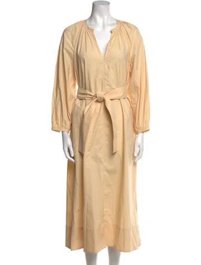Pre-owned Soeur V-neck Long Dress In Neutral