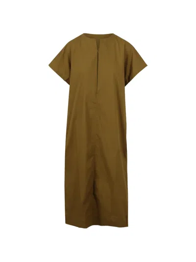 Soeur V-neck Short-sleeve Dress In Green