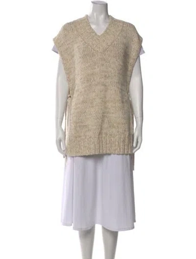 Pre-owned Soeur V-neck Sweater In Neutral