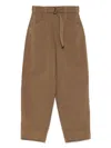 Soeur Belt Loop Casual Pants In Brown