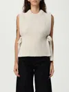 Soeur Sleeveless Woolen Sweater In White