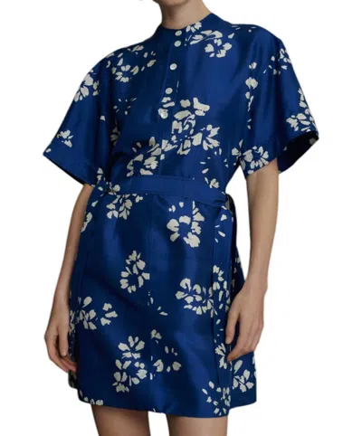 Soeur Wanda Dress In Blue/ecru In Multi