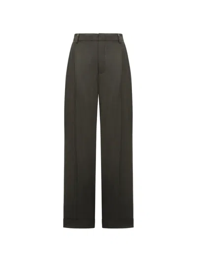 Soeur Watson Poplin Trousers With Pleats In Gray
