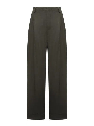 Soeur Watson Poplin Trousers With Pleats In Gray