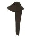 Soeur Wide-brim Long-tie Hat In Brown