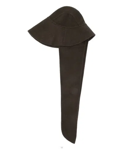 Soeur Wide-brim Long-tie Hat In Gray