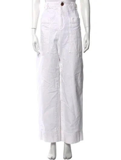 Pre-owned Soeur Wide Leg Pants In White