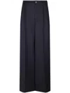 Soeur Wide-leg Trousers With Pleated Front In Blue