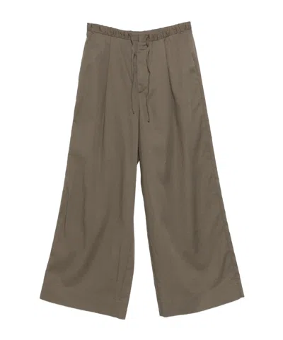 Soeur Drawstring Pleated Palazzo Pants In Green