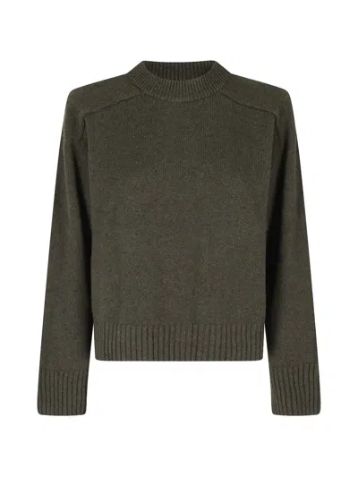 Soeur Will Ribbed-trim Thumb-slot Sweater In Green
