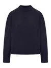 Soeur Will Wide Sweater In Merino Wool In Blue