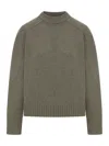 Soeur Will Wide Sweater In Merino Wool In Green