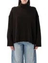 Soeur William High Neck Wool Knit Pullover In Black