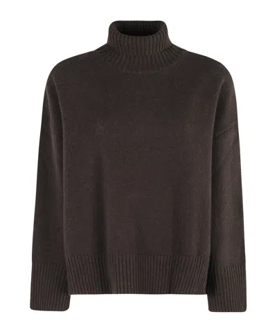 Soeur Roll-neck Ribbed Sweater In Brown
