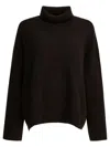 Soeur William High Neck Wool Knit Pullover In Brown