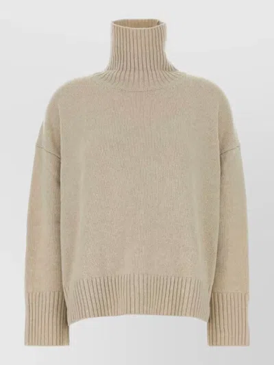 Soeur William Wool Turtleneck Sweater Long Sleeves In Neutral