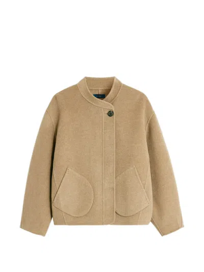 Soeur Windsor Button-up Jacket In Brown