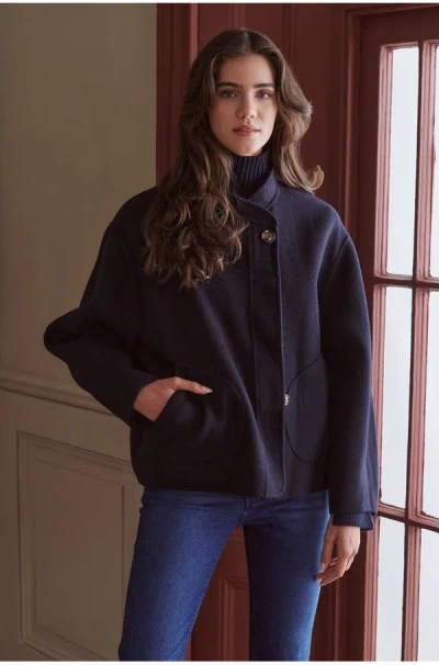 Soeur Windsor Jacket In Deep Navy In Blue