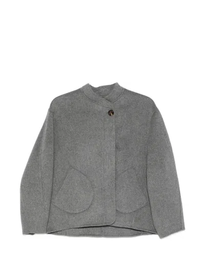 Soeur Single-button Long-sleeve Casual Jacket In Gray