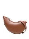 Soeur Adjustable Strap Shoulder Bag With Smooth Finish In Brown