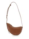 Soeur Adjustable Strap Shoulder Bag With Smooth Finish In Brown