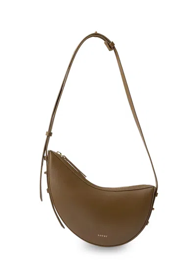 Soeur Wino Mini Leather Crossbody Bag In Brown
