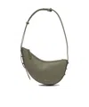 Soeur Curved Shoulder Bag Adjustable Strap In Green