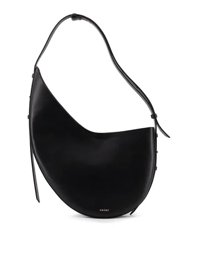 Soeur Winona Leather Shoulder Bag In Black