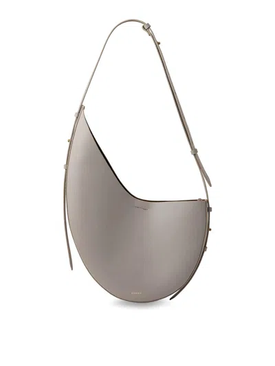 Soeur Winona Leather Shoulder Bag In Gray