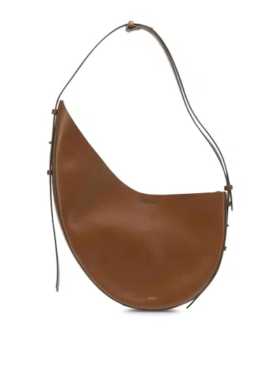 Soeur Winona Leather Shoulder Bag In Nude