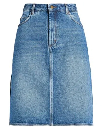 Soeur Woman Denim Skirt Blue Size 6 Cotton, Recycled Cotton