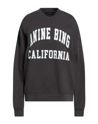 Soeur Woman Sweatshirt Charcoal Size S Cotton In Black