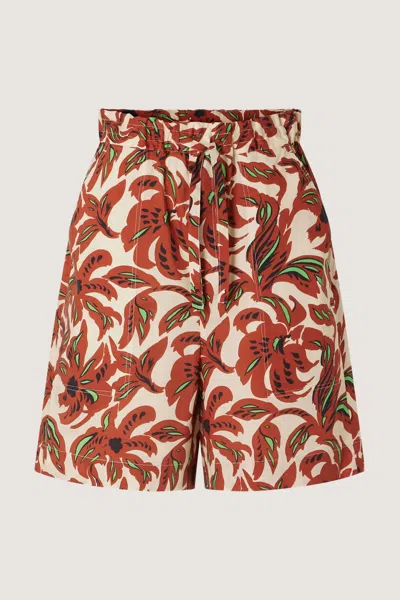 Soeur Women's Acapulco Shorts In Terre Battue/vert In Multi