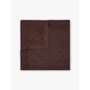 Soeur Classiq Floral-print Square Cotton Scarf In Anthracite