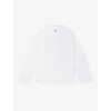 Soeur Womens Blanc Berry Scalloped-trim Relaxed-fit Cotton Shirt In Blanc