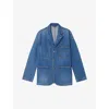 Soeur Womens Bleu Charlize Patch-pocket Denim Jacket In Bleu
