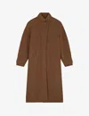 Soeur Womens Chesnut Vancouver High-neck Wool-blend Coat In Chesnut