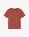 Soeur Cyril Round-neck Cotton And Linen-blend T-shirt In Coral