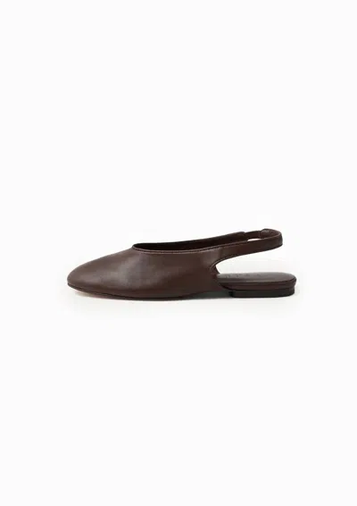 Soeur Women's Emmett Slingback Flats In Chocolate In Burgundy